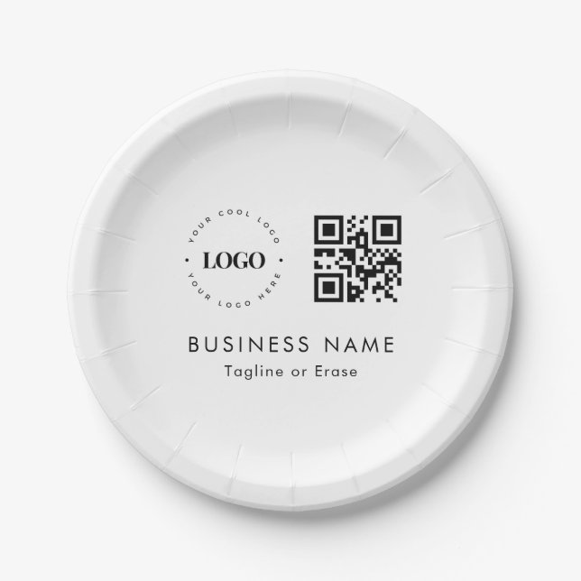Party-Event für kundenspezifisches Firmenlogo QR-C Pappteller (Vorderseite)