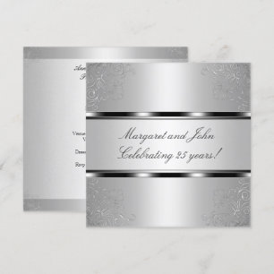 Party-Event für Light Silver Floral 25 Jahre Einladung