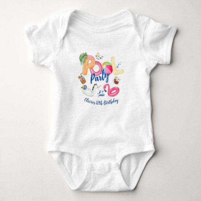 Party-Familie für Pool Baby Strampler (Vorderseite)
