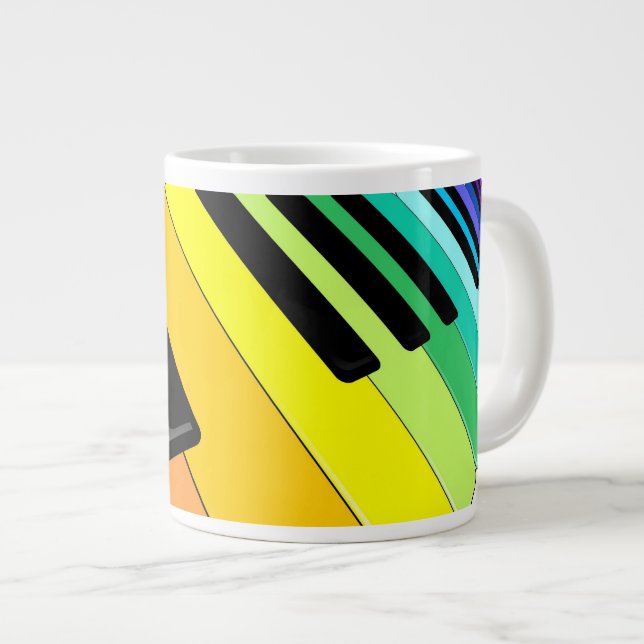 Party-Farben für Tastatur Jumbo-Tasse (Vorderseite Rechts)