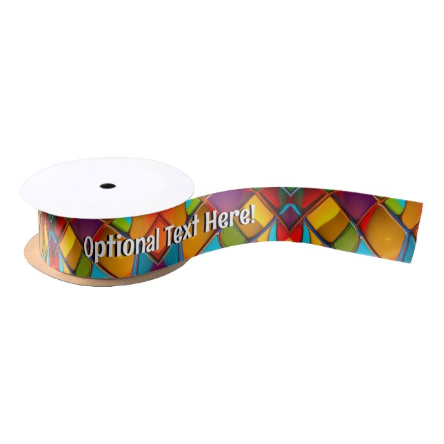 Party-Farben - helles, farbiges Glas - Optionaler  Satinband (Spule)