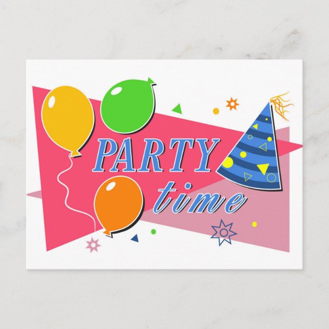 Party Feiertagspostkarte (Vorderseite)