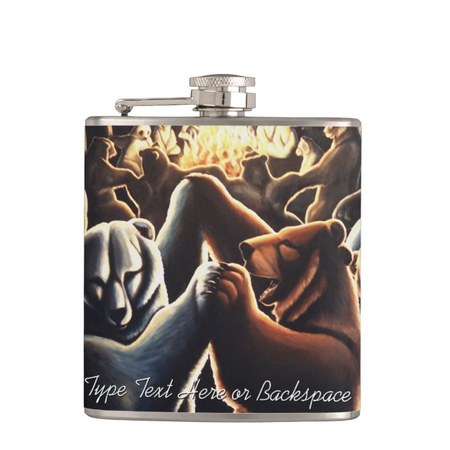 Party-Flasche für den benutzerdefinierten Bärentri Flachmann (Vorderseite)