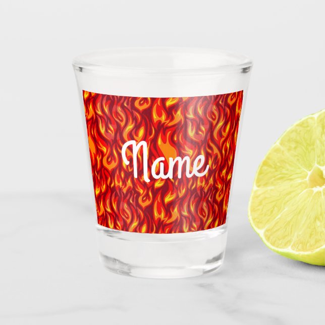 Party-Frischglas mit Feuer Schnapsglas (Vorderseite)