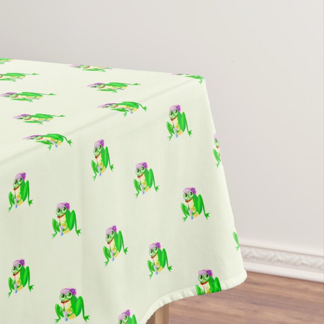 Party Frog - Wählen Sie Ihre Lieblingsfarbe Tischdecke (Beispiel)