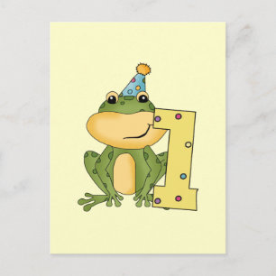 Party Frosch 1. Geburtstag T - Shirt und Geschenke Postkarte