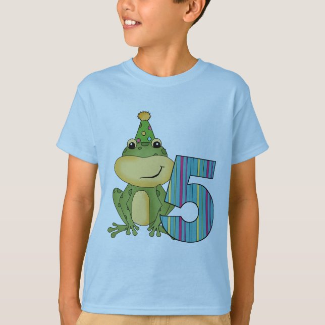 Party Frosch 5. Geburtstag T - Shirt und Geschenke (Vorderseite)