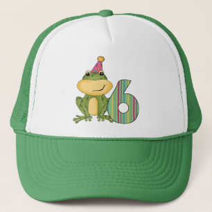 Party Frosch 6. Geburtstag T - Shirt und Geschenke Truckerkappe
