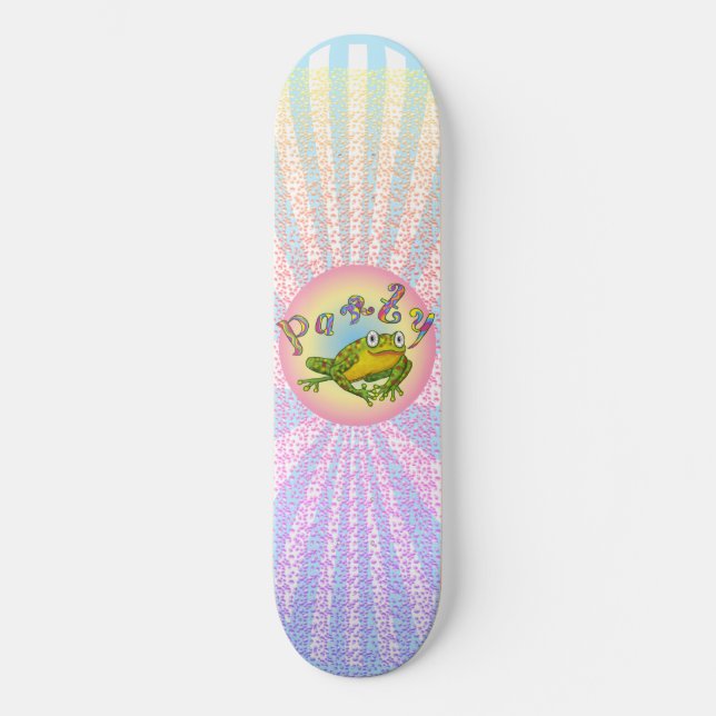 Party Frosch Skateboard (Vorderseite)