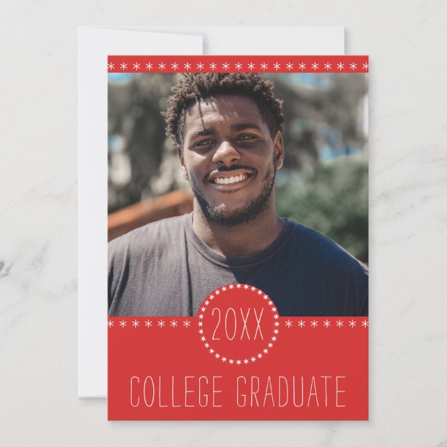 Party für Afrikanische Uni Graduate Foto Einladung (Vorderseite)