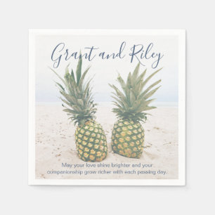 Party für Ananas mit tropischem Strand Serviette