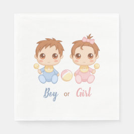 Party für Baby- oder Mädchengeschlecht Serviette