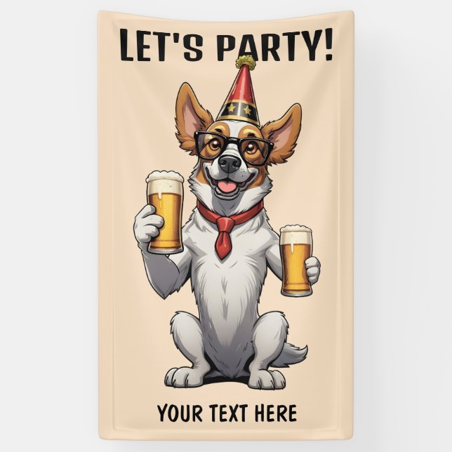 Party für benutzerdefinierten Text Banner (Vertikal)