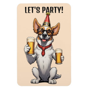 Party für benutzerdefinierten Text Magnet