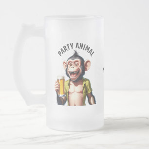 Party für benutzerdefinierten Text Mattglas Bierglas