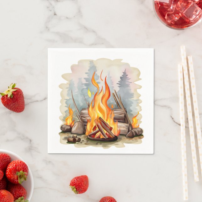 Party für coole Feuerfreunde Serviette (Beispiel)