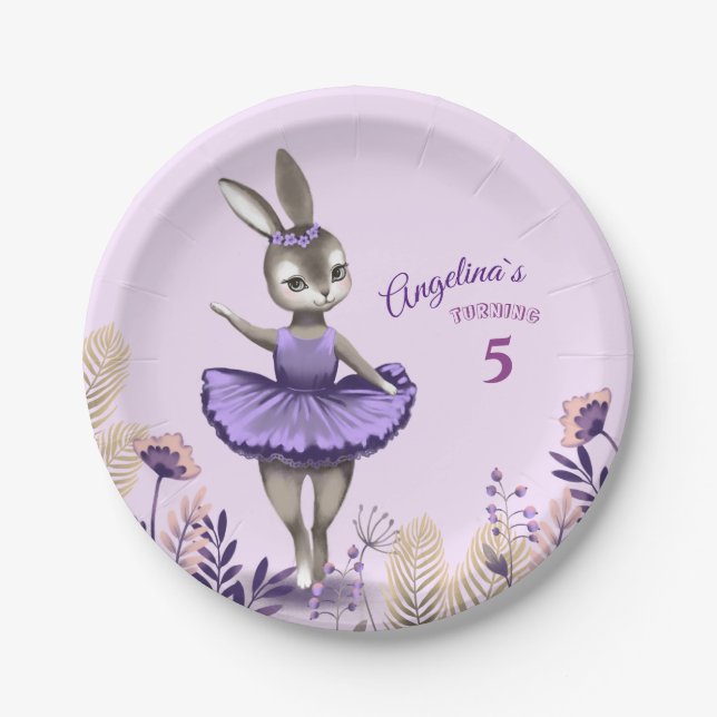 Party für das 5. Jubiläum Pappteller (Vorderseite)