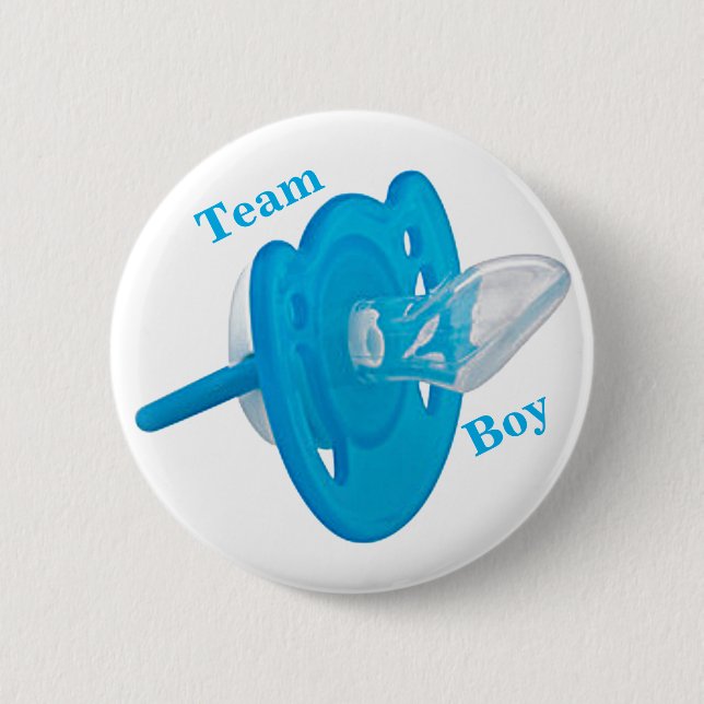 Party für das Baby Gender - Blue Button für Team B (Vorderseite)