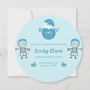 Party für das Baby Gender Reveal Einladung