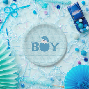 Party für das Baby Gender Reveal Pappteller
