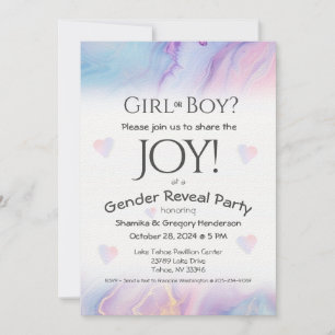 Party für das Blauen und Rosa Geschlecht Einladung