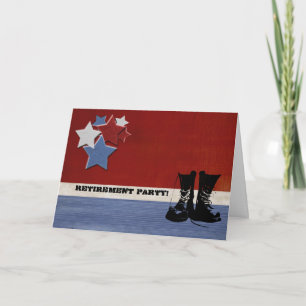 Party für das militärische Ruhestand Personalisier Karte