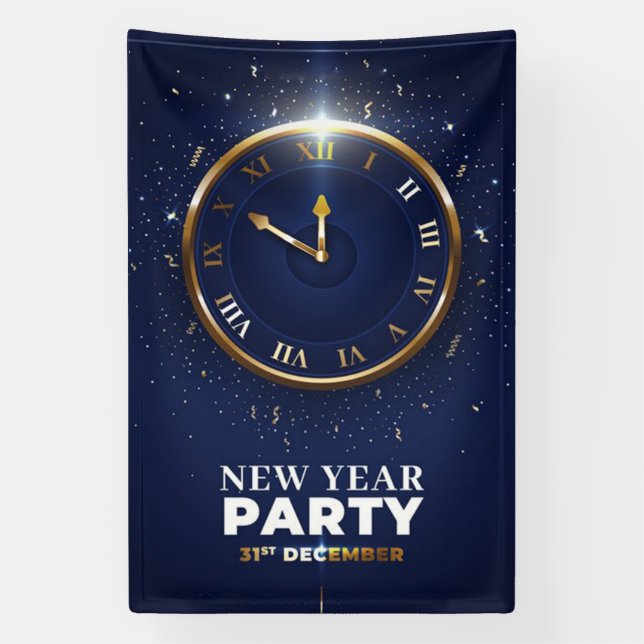 Party für das neue Jahr Banner (Vertikal)