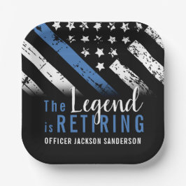 Party für das Polizeiruhestand - Strafverfolgung Pappteller