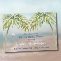 Party für das Ruhen von Wasserfarben-Palmen