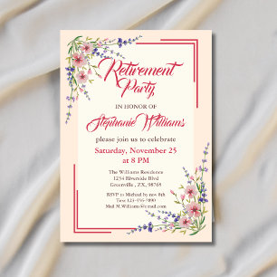 Party für das Ruhestand von Frauen - Elegante Gren Einladung