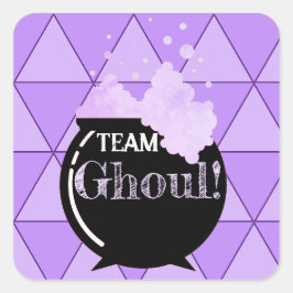 Party für das Team Ghoul Gender Reveal Quadratischer Aufkleber