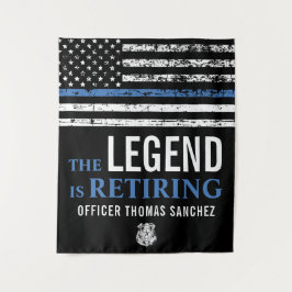 Party für das Zurückhalten der Flagge mit der blau Wandteppich