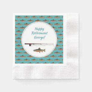 Party für den Fischbestand Forelle Fish Paper Napk Serviette