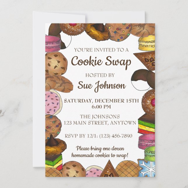 Party für den Kauf von "Holiday Cookie Swap Bake S Einladung (Vorderseite)