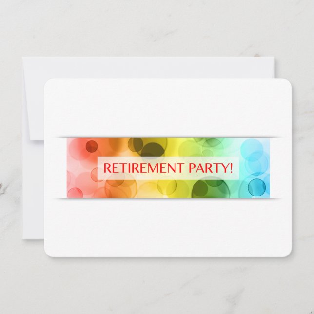 Party für den Ruhestand (Regenbogenbach) Einladung (Vorderseite)