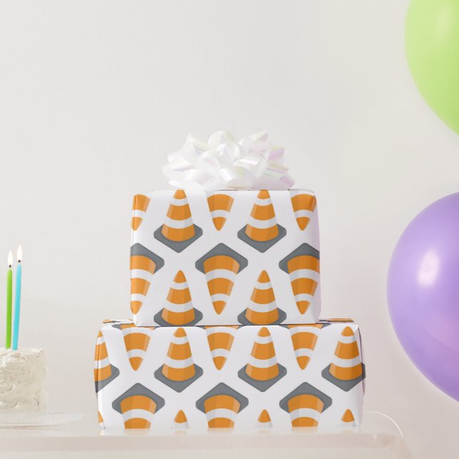 Party für den Straßenkonus Geschenkpapier (Partygeschenke)