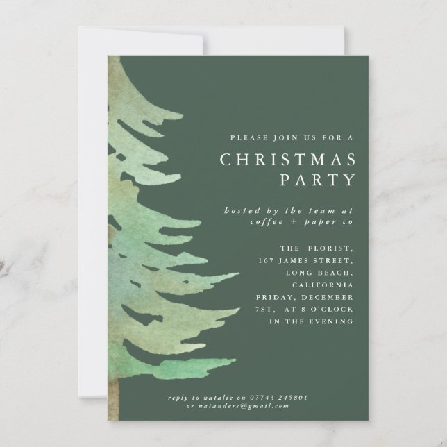 Party für den Wald Einladung (Vorderseite)