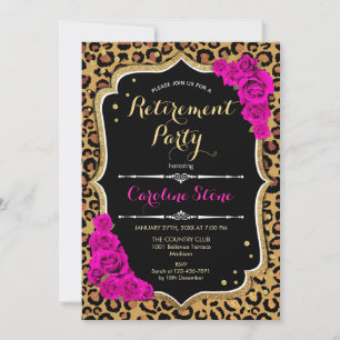 Party für die Altersvorsorge - Schwarz-Rosa-Gold-L Einladung