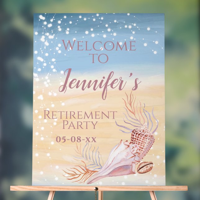 Party für die Anmietung Willkommensstrand Acrylschild (Neutral)