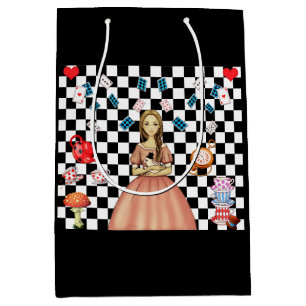 Party für die benutzerdefinierte Alice im Wunderl Mittlere Geschenktüte