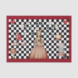 Party für die benutzerdefinierte Alice im Wunderla Seidenpapier