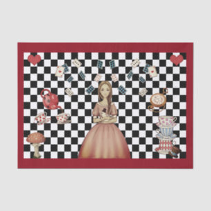 Party für die benutzerdefinierte Alice im Wunderla Seidenpapier