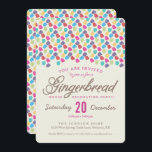 Party für die Dekoration von Gummischuhen und Lebk Einladung<br><div class="desc">Mit dieser niedlichen,  skurrilen Einladung laden Sie Freunde und Familie zu einem Party mit Lebkuchen ein! Dieses Design zeichnet sich durch anpassbaren Text auf der Vorderseite und ein "süßes" Gumpenmuster auf der Rückseite aus! Im Wander Paper Co. Store können Sie sich die stilvolleren Einladungen für eine Feier ansehen!</div>