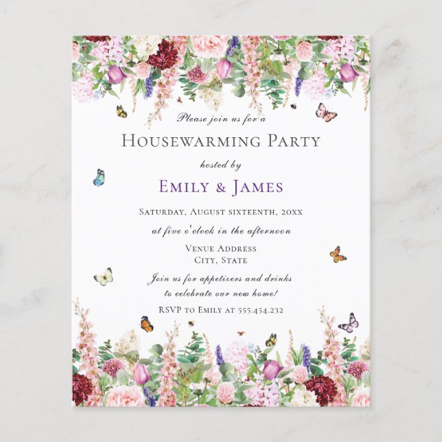 Party für die florale Haushaltserwärmung (Vorderseite)