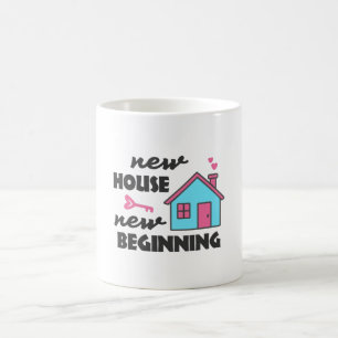 Party für die Haushaltsaufwärmung Neues Haus Kaffeetasse