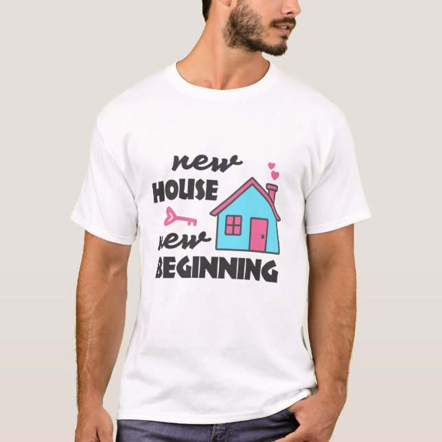 Party für die Haushaltsaufwärmung Neues Haus T-Shirt (Vorderseite)