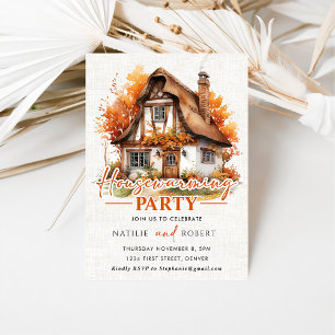 Party für die häusliche Erwärmung des Herbstes Einladung
