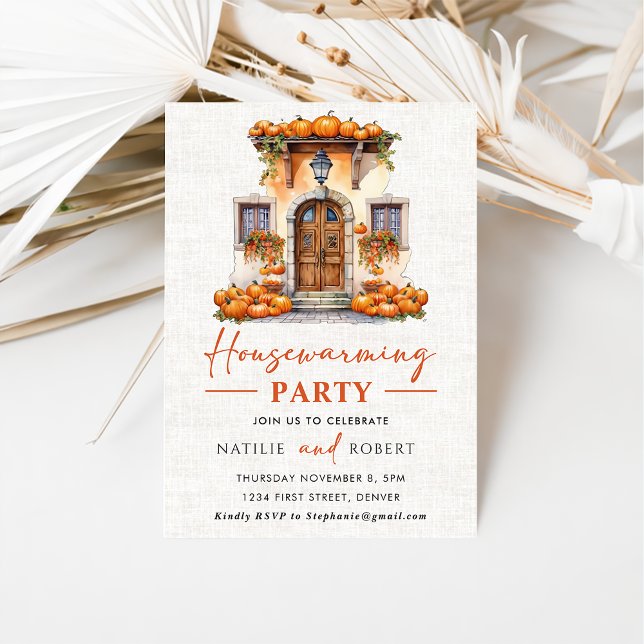Party für die häusliche Erwärmung des Herbstes Einladung (Von Creator hochgeladen)