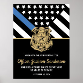 Party für die Polizeieinziehung Blaue Linie Willko Poster