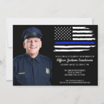 Party für die Polizeieinziehung Thin Blue Line Fot